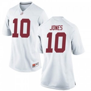 Women's Alabama Crimson Tide #10 Mac Jones White Replica NCAA College Football Jersey 2403PKSW4